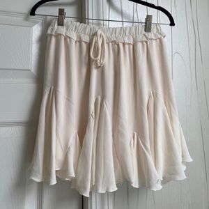 White Tutu Pleated Mini Skirt